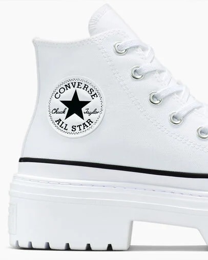 White / Black Converse Chuck Taylor All Star Lugged Heel Platform Women Boots Canada | C-52839619