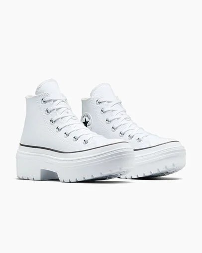 White / Black Converse Chuck Taylor All Star Lugged Heel Platform Women Boots Canada | C-52839619