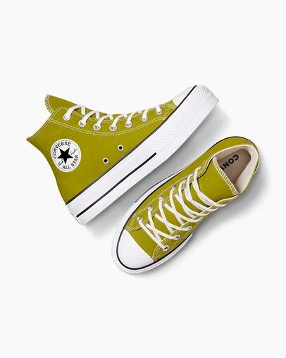 White / Black Converse Chuck Taylor All Star Lift Platform Women Canvas Shoes Canada | C-95147069
