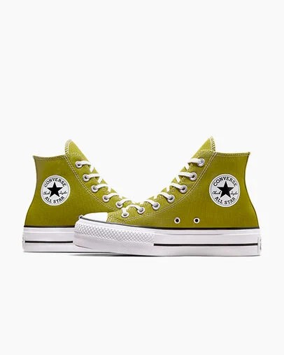 White / Black Converse Chuck Taylor All Star Lift Platform Women Canvas Shoes Canada | C-95147069