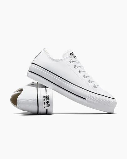 White / Black Converse Chuck Taylor All Star Lift Women Platform Shoes Canada | C-31549289