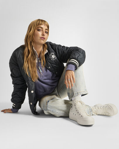 White / Black Converse Chuck Taylor All Star Lift Women Platform Shoes Canada | C-75340299