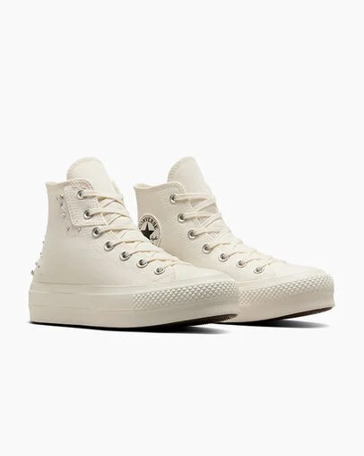 White / Black Converse Chuck Taylor All Star Lift Women Platform Shoes Canada | C-75340299