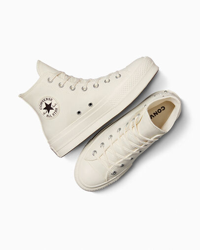 White / Black Converse Chuck Taylor All Star Lift Women Platform Shoes Canada | C-75340299