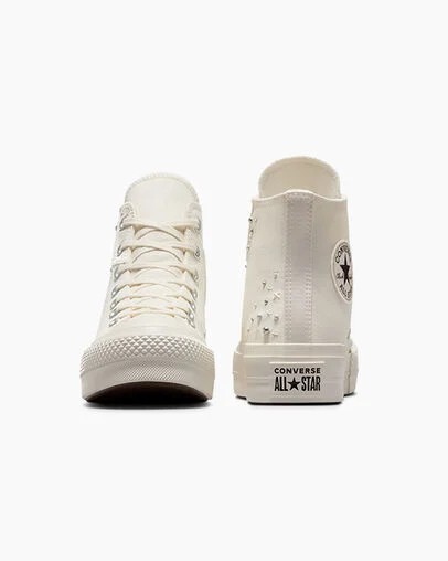 White / Black Converse Chuck Taylor All Star Lift Women Platform Shoes Canada | C-75340299