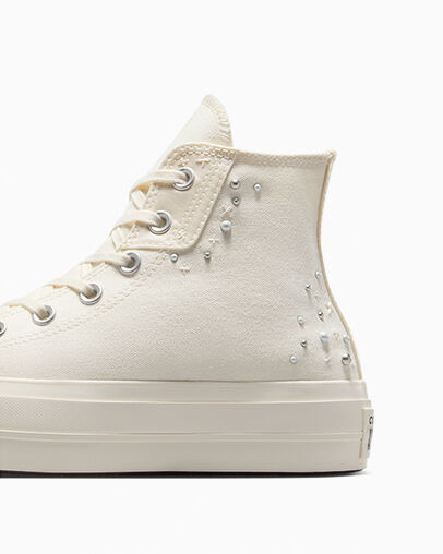 White / Black Converse Chuck Taylor All Star Lift Women Platform Shoes Canada | C-75340299