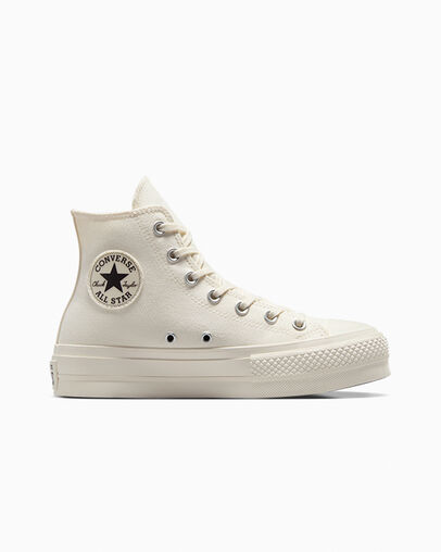 White / Black Converse Chuck Taylor All Star Lift Women Platform Shoes Canada | C-75340299