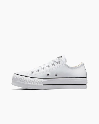 White / Black Converse Chuck Taylor All Star Lift Women Platform Shoes Canada | C-85796249