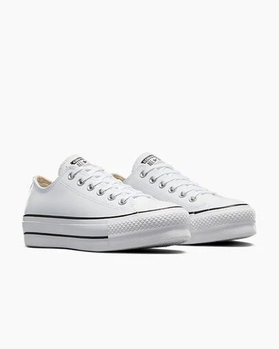 White / Black Converse Chuck Taylor All Star Lift Women Platform Shoes Canada | C-85796249