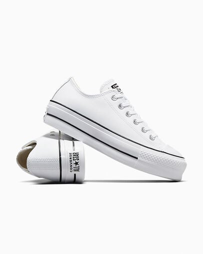 White / Black Converse Chuck Taylor All Star Lift Women Platform Shoes Canada | C-85796249