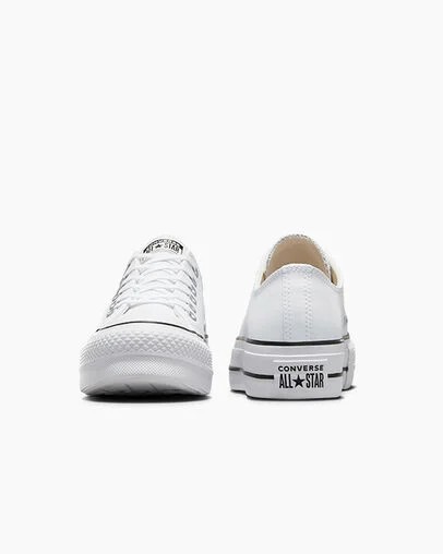 White / Black Converse Chuck Taylor All Star Lift Women Platform Shoes Canada | C-85796249