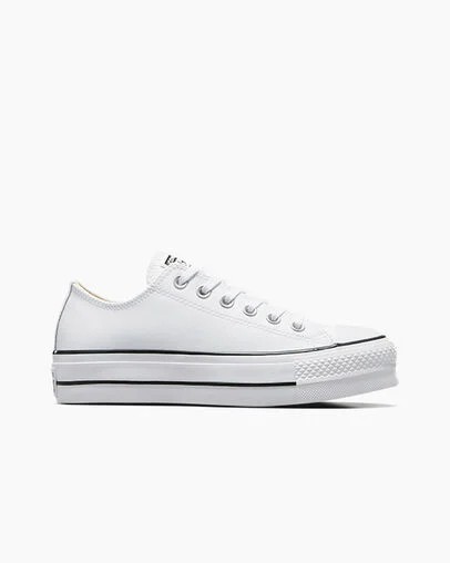 White / Black Converse Chuck Taylor All Star Lift Women Platform Shoes Canada | C-85796249