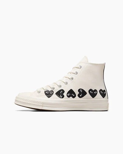 White / Black Converse Converse x PLAY Comme des Garçons Chuck 70 Multi Heart Men Sneakers Canada | C-94310679