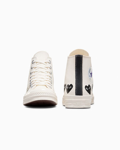 White / Black Converse Converse x PLAY Comme des Garçons Chuck 70 Multi Heart Men Sneakers Canada | C-94310679