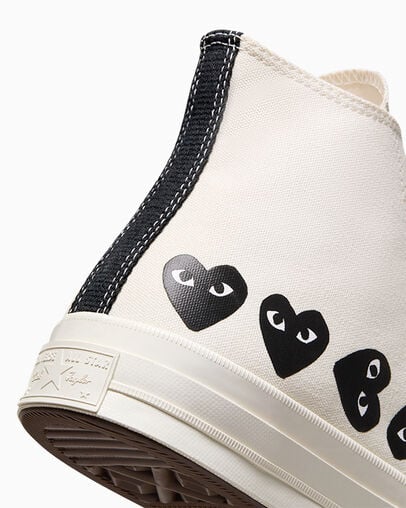 White / Black Converse Converse x PLAY Comme des Garçons Chuck 70 Multi Heart Men Sneakers Canada | C-94310679