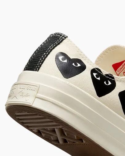 White / Black Converse Converse x PLAY Comme des Garçons Chuck 70 Multi Heart Men Sneakers Canada | C-85431929