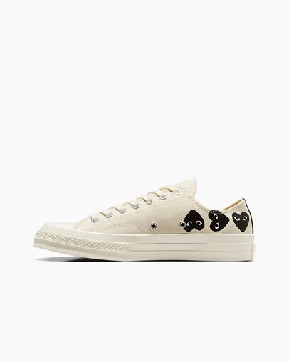 White / Black Converse Converse x PLAY Comme des Garçons Chuck 70 Multi Heart Women Sneakers Canada | C-13482579
