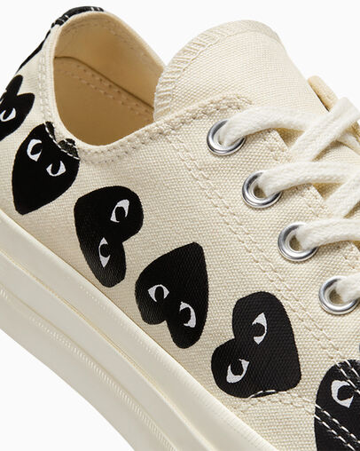White / Black Converse Converse x PLAY Comme des Garçons Chuck 70 Multi Heart Women Sneakers Canada | C-13482579