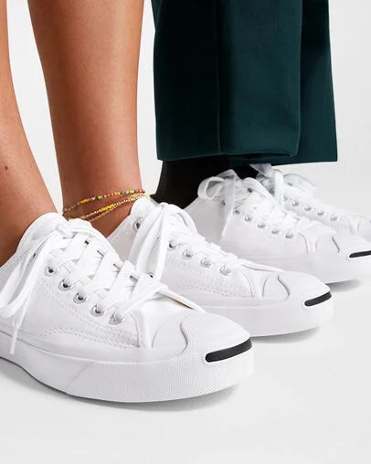White / Black Converse Jack Purcell Women Canvas Shoes Canada | C-60142959