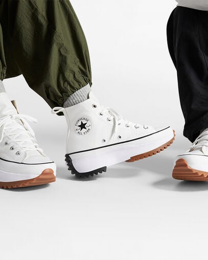 White / Black Converse Run Star Hike Men Platform Shoes Canada | C-06597439