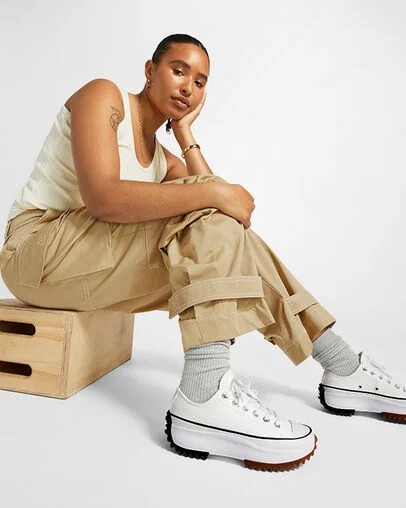 White / Black Converse Run Star Hike Men Platform Shoes Canada | C-86254979