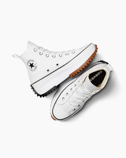 White / Black Converse Run Star Hike Women Platform Shoes Canada | C-96250789
