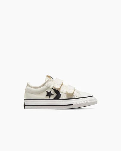 White / Black Converse Star Player 76 Easy-On Kids\' Canvas Shoes Canada | C-63824759