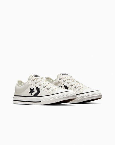 White / Black Converse Star Player 76 Foundational Kids' Canvas Shoes Canada | C-21304869