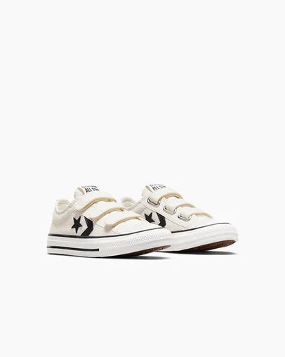 White / Black Converse Star Player 76 Kids' Sneakers Canada | C-87965439