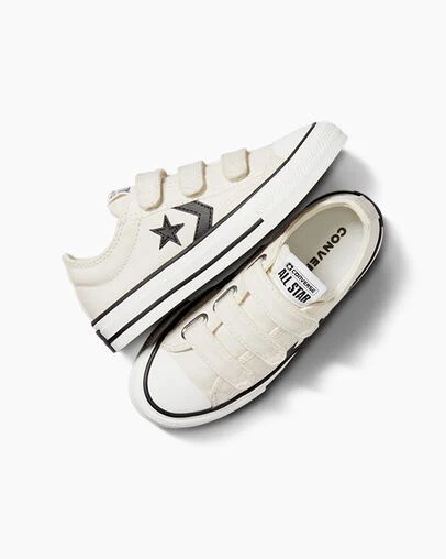 White / Black Converse Star Player 76 Kids' Sneakers Canada | C-87965439