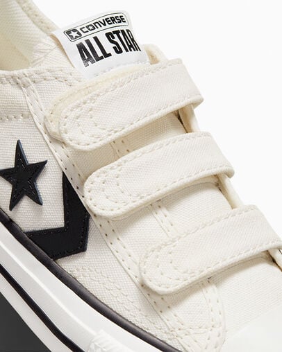 White / Black Converse Star Player 76 Kids' Sneakers Canada | C-87965439
