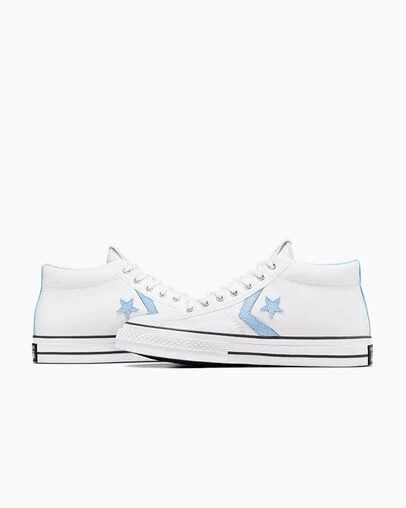 White / Black Converse Star Player 76 Men Boots Canada | C-86527419