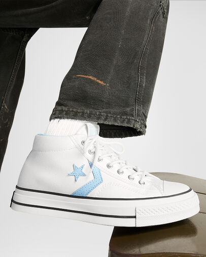 White / Black Converse Star Player 76 Men Boots Canada | C-86527419