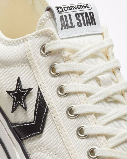White / Black Converse Star Player 76 Premium Men Canvas Shoes Canada | C-62137959
