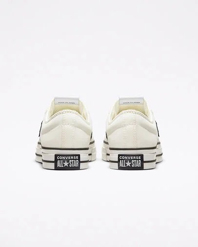 White / Black Converse Star Player 76 Premium Men Canvas Shoes Canada | C-62137959