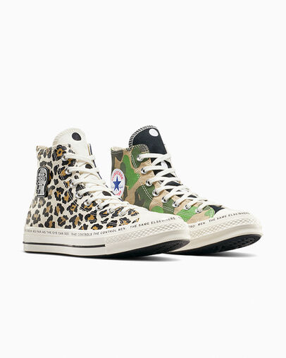 White / Black / Multicolor Converse Converse x Brain Dead Chuck 70 Women Sneakers Canada | C-50864979