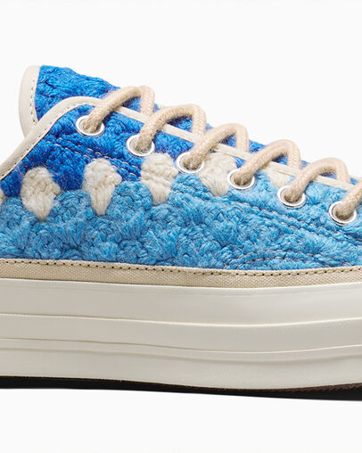 White / Black / Multicolor Converse Upcycle Chuck 70 Crochet Blankets Men Tennis Shoes Canada | C-78350969