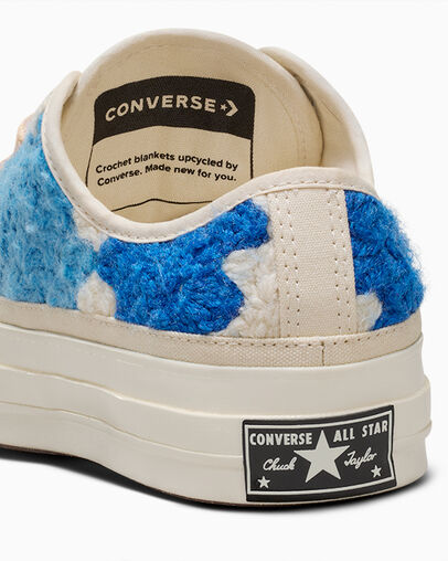 White / Black / Multicolor Converse Upcycle Chuck 70 Crochet Blankets Men Tennis Shoes Canada | C-78350969