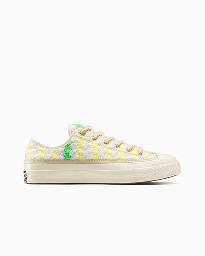 White / Black / Multicolor Converse Upcycle Chuck 70 Crochet Blankets Men Tennis Shoes Canada | C-78350969
