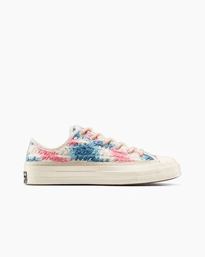 White / Black / Multicolor Converse Upcycle Chuck 70 Crochet Blankets Men Tennis Shoes Canada | C-61023799