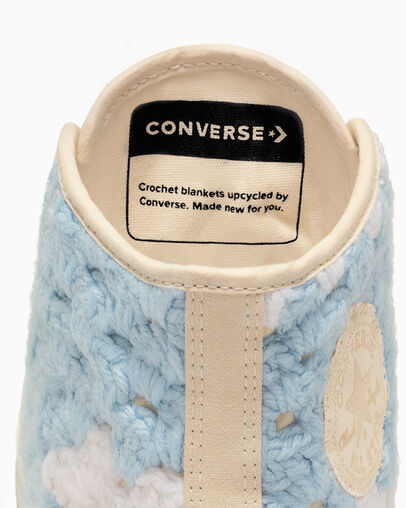 White / Black / Multicolor Converse Upcycle Chuck 70 Crochet Blankets Women Sneakers Canada | C-01953649