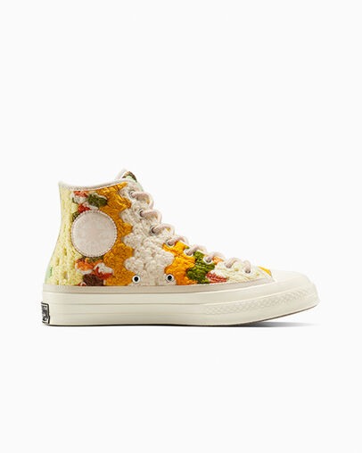 White / Black / Multicolor Converse Upcycle Chuck 70 Crochet Blankets Women Sneakers Canada | C-01953649