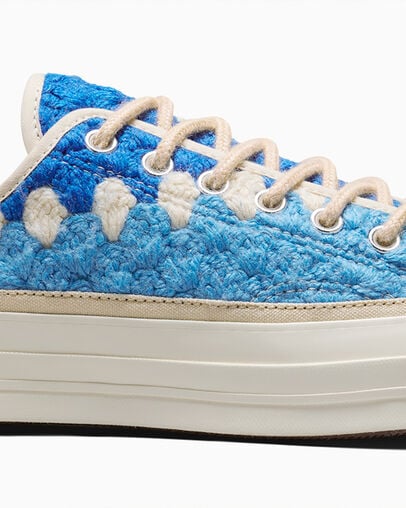 White / Black / Multicolor Converse Upcycle Chuck 70 Crochet Blankets Women Tennis Shoes Canada | C-78306599