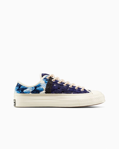 White / Black / Multicolor Converse Upcycle Chuck 70 Crochet Blankets Women Tennis Shoes Canada | C-78306599