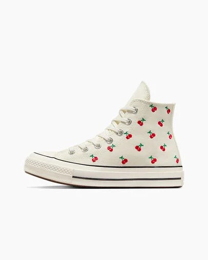White / Black / Red Converse Chuck 70 Cherries Women Sneakers Canada | C-08352749