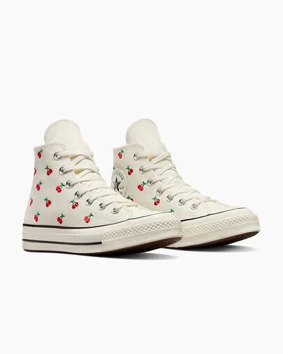 White / Black / Red Converse Chuck 70 Cherries Women Sneakers Canada | C-08352749