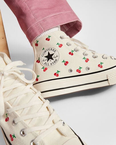White / Black / Red Converse Chuck 70 Cherries Women Sneakers Canada | C-08352749