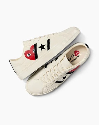 White / Black / Red Converse Converse x PLAY Comme des Garçons One Star Academy Pro Women Skate Shoes Canada | C-31974259