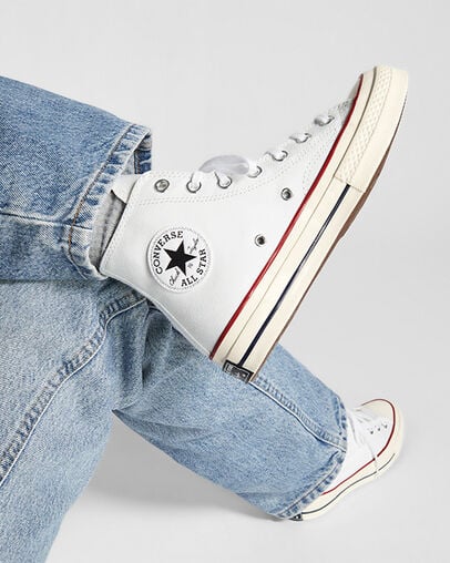 White / Dark Red Converse Chuck 70 Men Canvas Shoes Canada | C-27618509