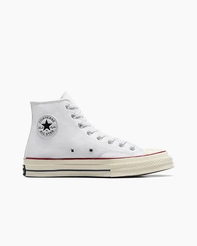 White / Dark Red Converse Chuck 70 Men Canvas Shoes Canada | C-27618509